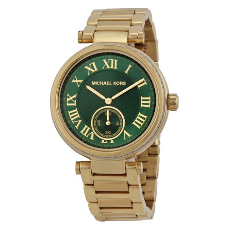 michael kors skylar watch green|⭐Michael Kors Ladies 6065 Skylar Green Dial ⭐ .